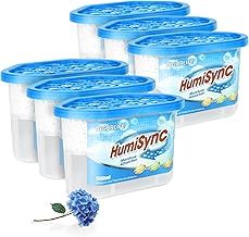 Dehumidifier, Moisture Absorption Box 500ml, Pack of 6, Attracts Extra Moisture from Bathroom, Cabinet, Kitchen, Cabinet Dehumidifier (Fragrance Free), Blue