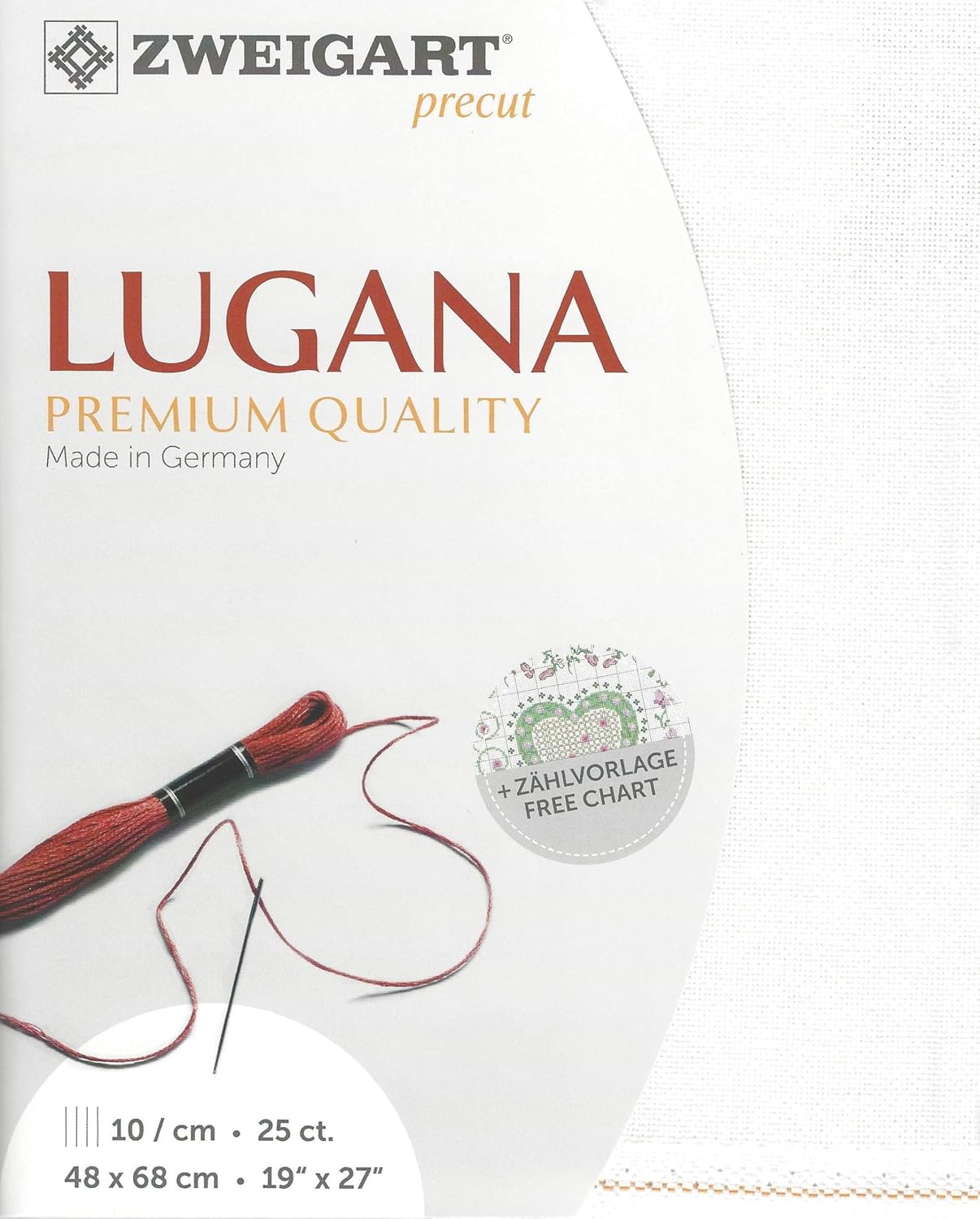 Wizardi Lugana 25 Count Nougat. Needlework Canvas, Cross-Stitch Fabric, Embroidery Cloth, Needlepoint Canvas. 3835/3021 Precut Zweigart