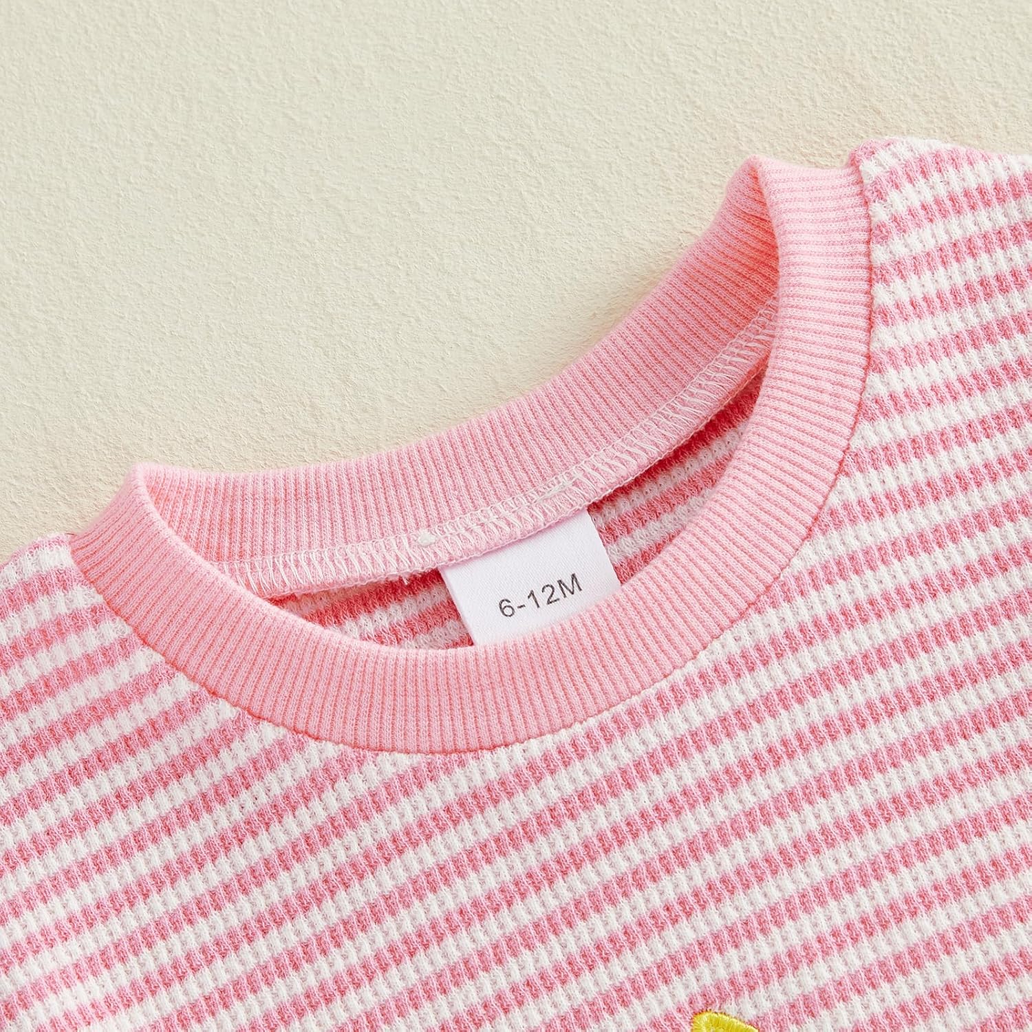 GOOCHEER Baby Girl Boy First Birthday Short Sleeve Romper 1 Cake Embroidery Waffle Knit Jumpsuit Top One Year Old Clothes - Image 4