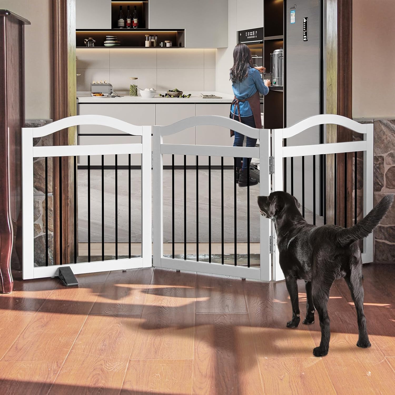 Secure Your Space: Review of the Foldable Freestanding Indoor Dog Gate
