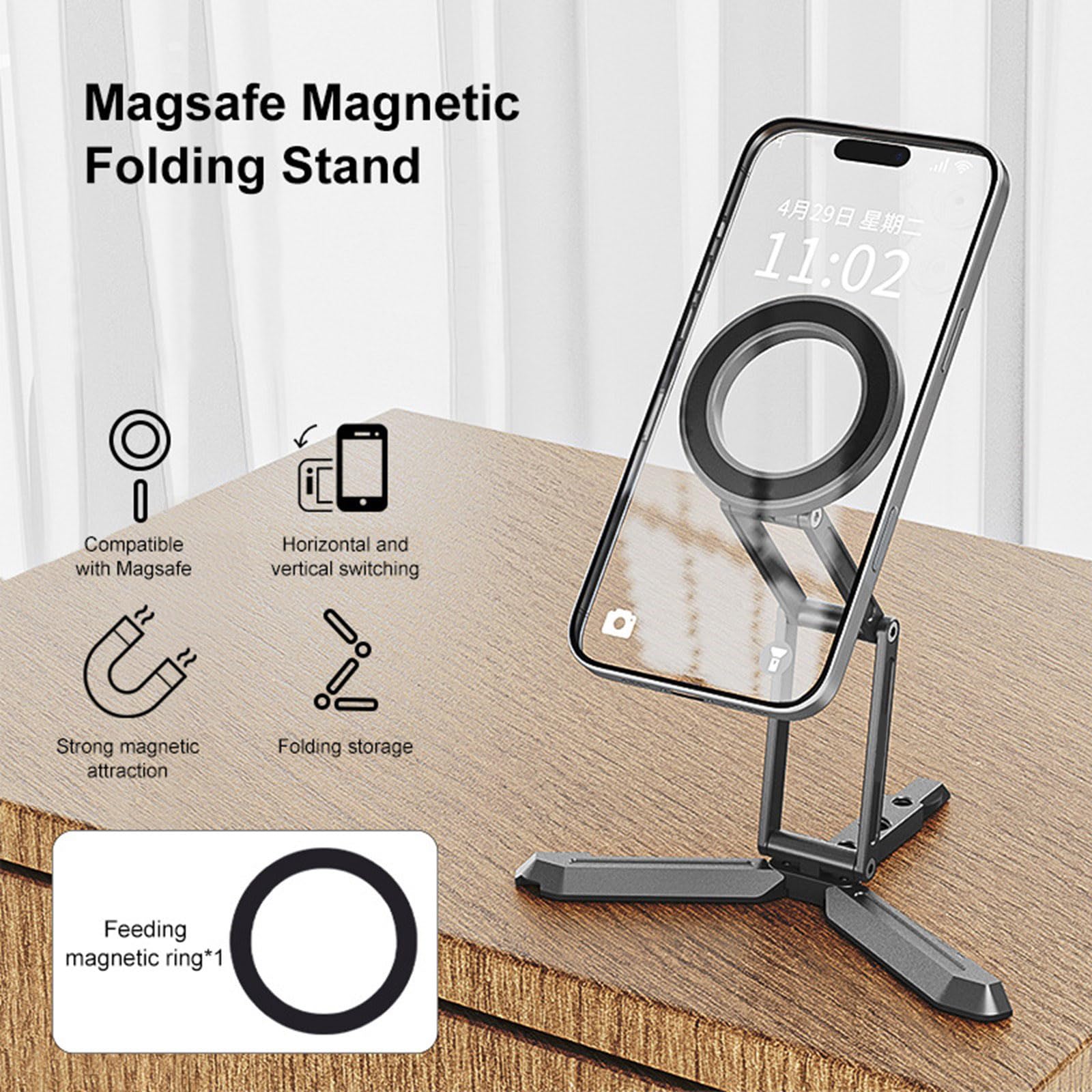 Supporto per smartphone pieghevole con staffa in alluminio per 16
