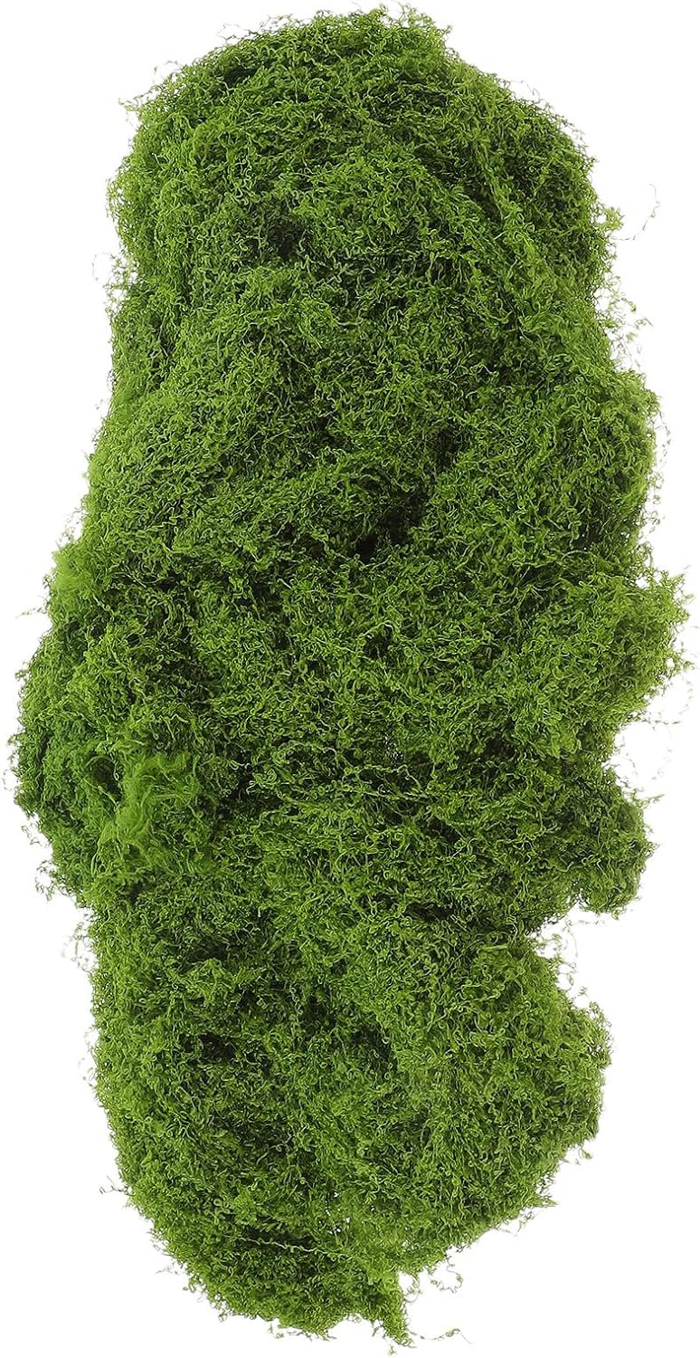 PRETYZOOM Artificial Moss 100g Weight for Potted Plants and Bonsai, Nylon Material Versatile Decoration for Home Decor, Realistic Green Moss Mat for Crafts and Floral Arrangements