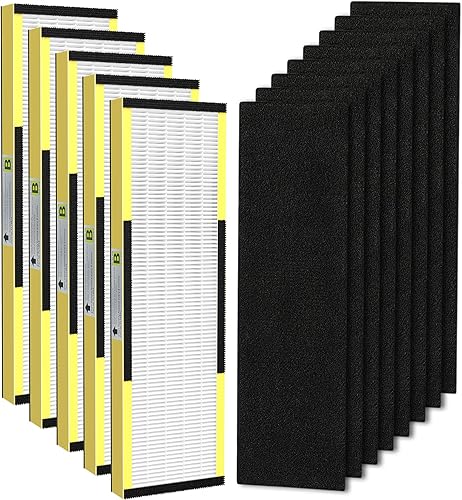 Miniatura 5 de isinlive 2 Pack FLT4825 True HEPA Filter B Replacement with Activated Carbon Pre-Filters Compatible with Guardian Air Purifier AC4825 AC4300 AC4800