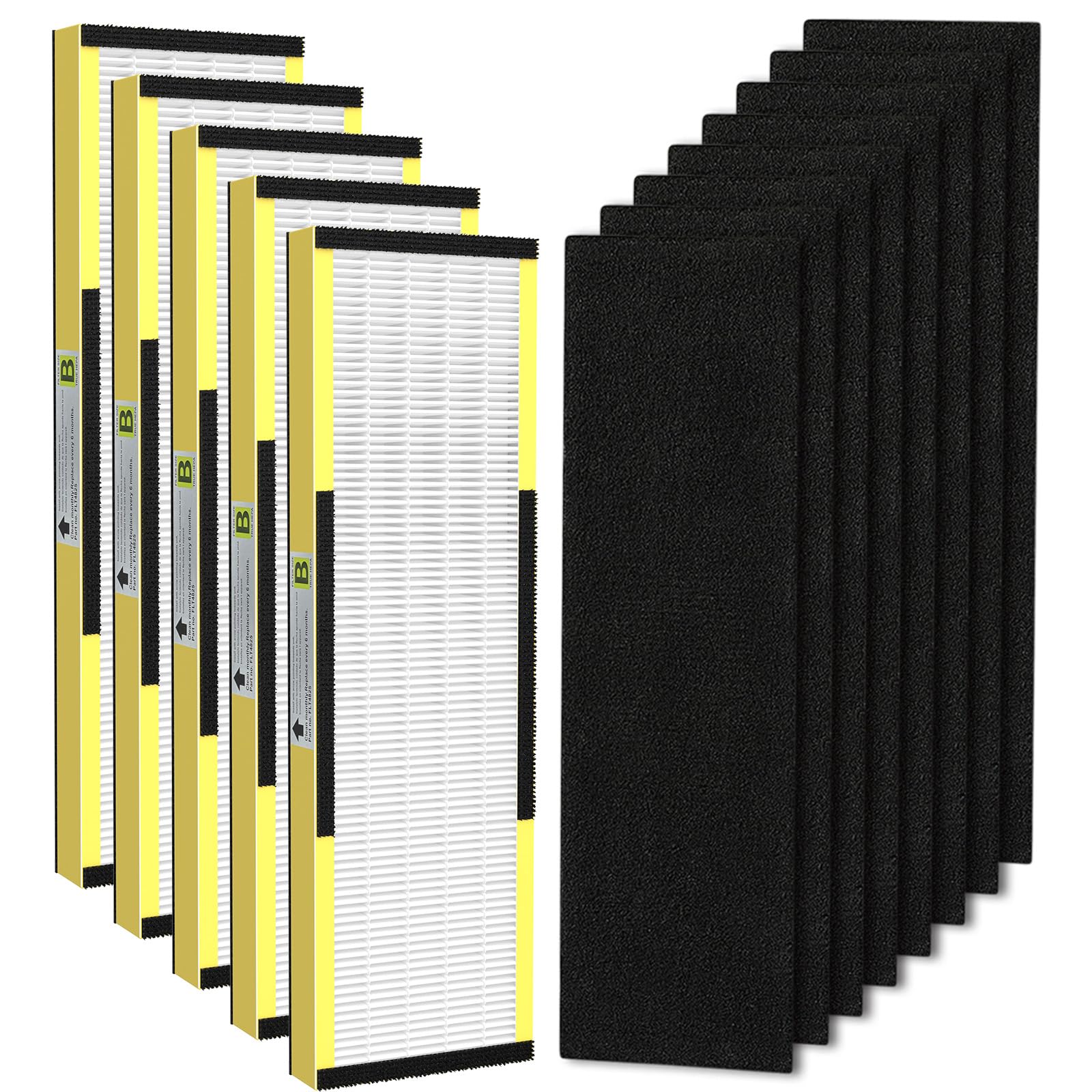 isinlive 2 Pack FLT4825 True HEPA Filter B Replacement with Activated Carbon Pre-Filters Compatible with Guardian Air Purifier AC4825 AC4300 AC4800 AC4900 AC4850