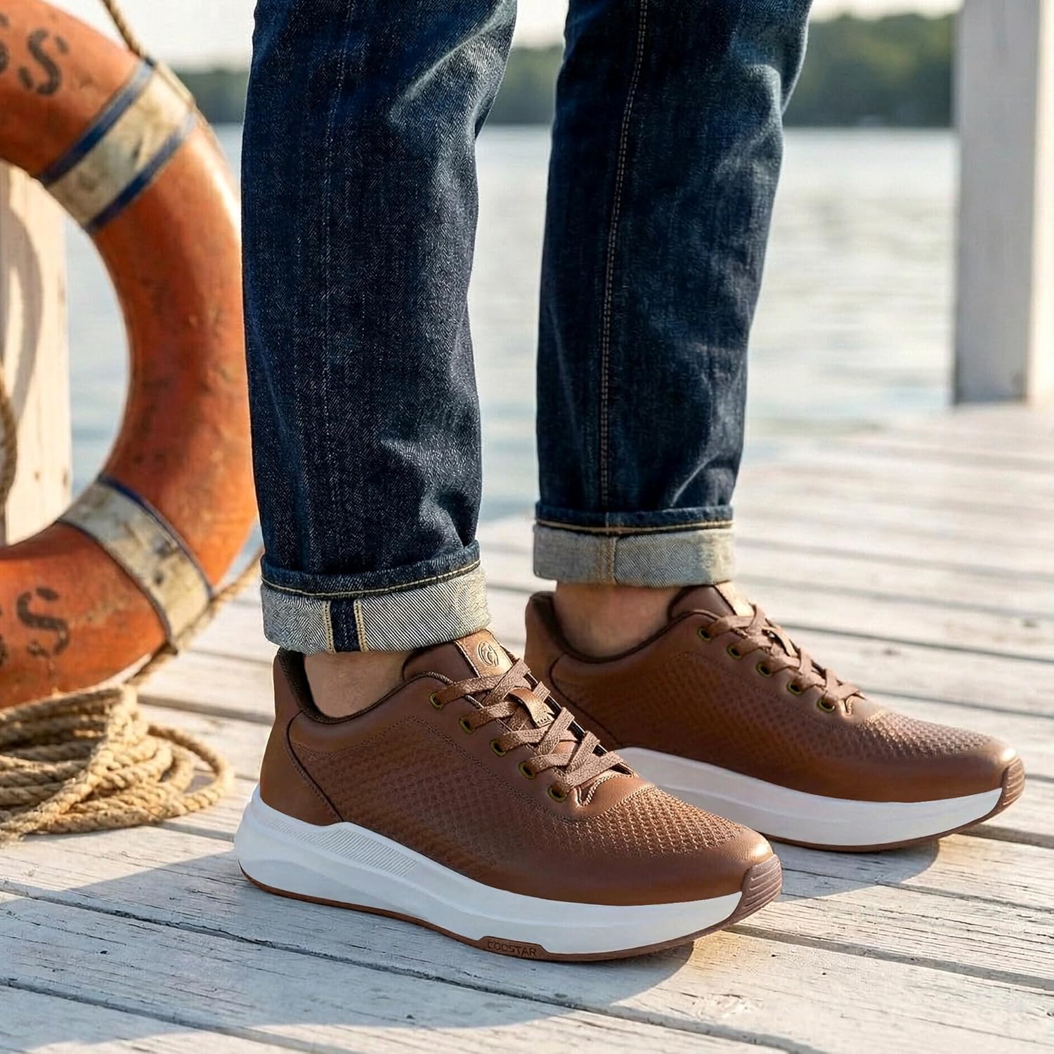 Coostar Mens Dress Sneakers Business Casual Shoes with Arch Support Orthopedic Oxfords Shoe Zapatos Casuales para Hombre