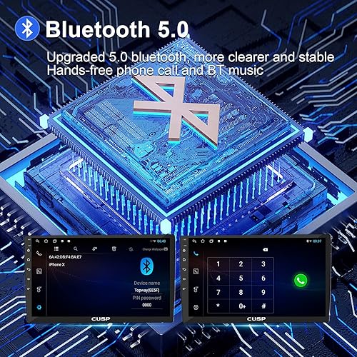 Miniatura 5 de CUSP - Radio estéreo para automóvil con Android de 10.1 pulgadas, universal, doble DIN, inalámbrico, Apple Carplay y Android Auto 8 Core 8G+128G