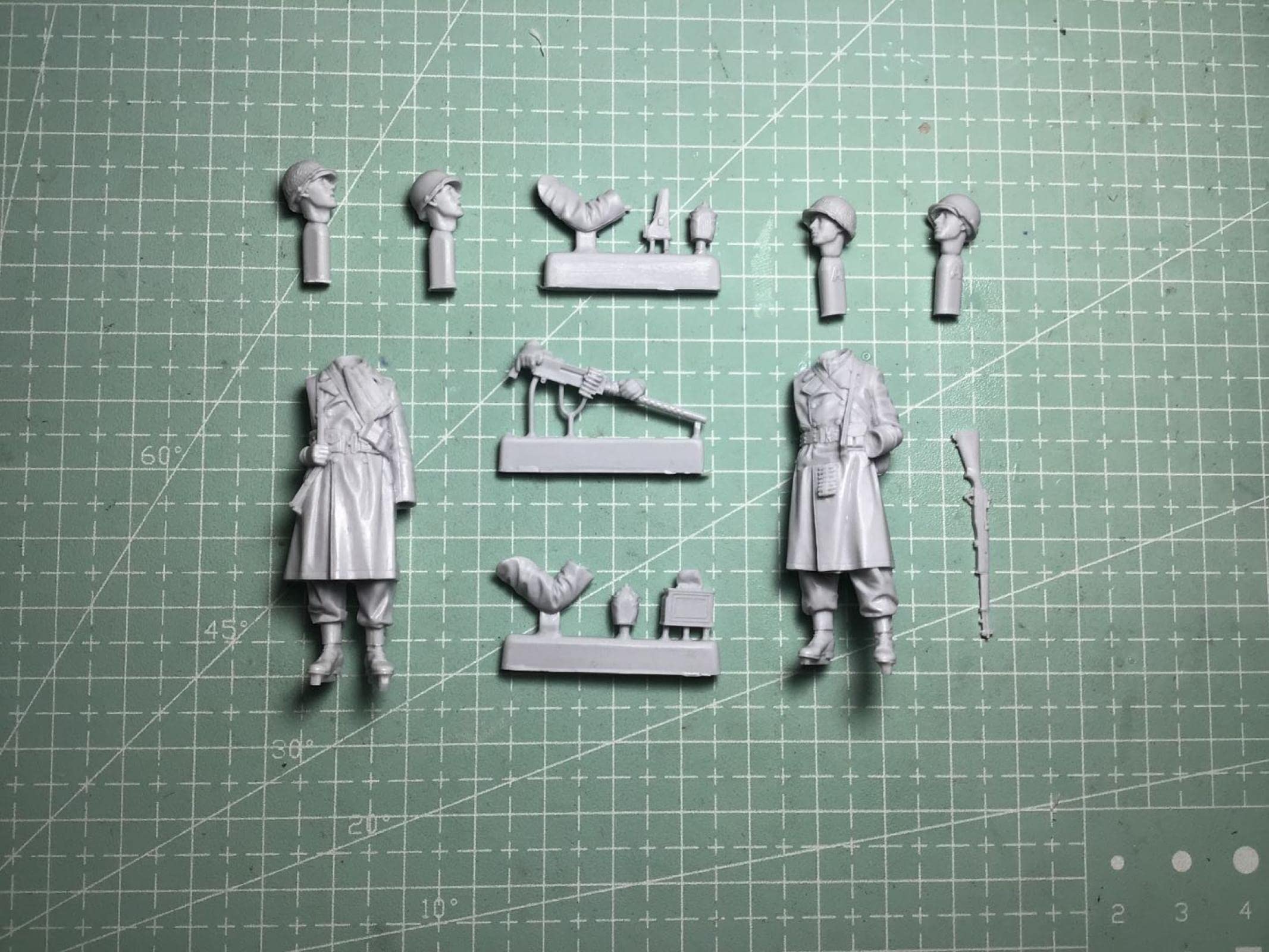 Figurine peinte, commandant de char américain, théâtre européen de la Seconde Guerre mondiale, à l'échelle 1:35 (construite et peinte par des professionnels) - France