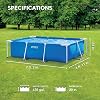 intex rectangular frame pool 220 x 150 x 60 cm blue