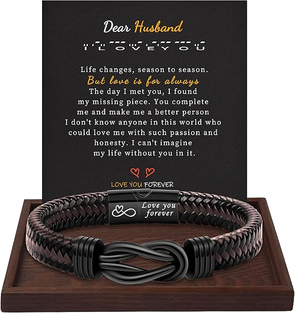 Inspirational Gifts for Men Morse Code Bracelets Mens Bracelets Graduation Gifts for Him Fathers Day Adjustable Leather Bracelet Motivational Birthday Annivesary Jewelry Stocking Stuffers for Men