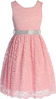 iGirlDress Big Girl Stretch Lace Tulle Skirt Husky Plus Size Flower Girl Dress