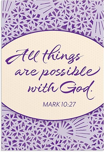 Miniatura 3 de DaySpring - Todas las cosas son posibles con Dios - Surtido de 4 diseños con las Escrituras - 12 tarjetas y sobres en caja de oración por ti (U1203)