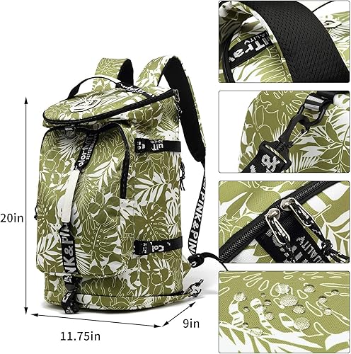 Miniatura 213 de Bolsa de lona para gimnasio, 4 vías, impermeable, con compartimento para zapatos, para viajes, deporte, senderismo, laptop, Cielo estrellado