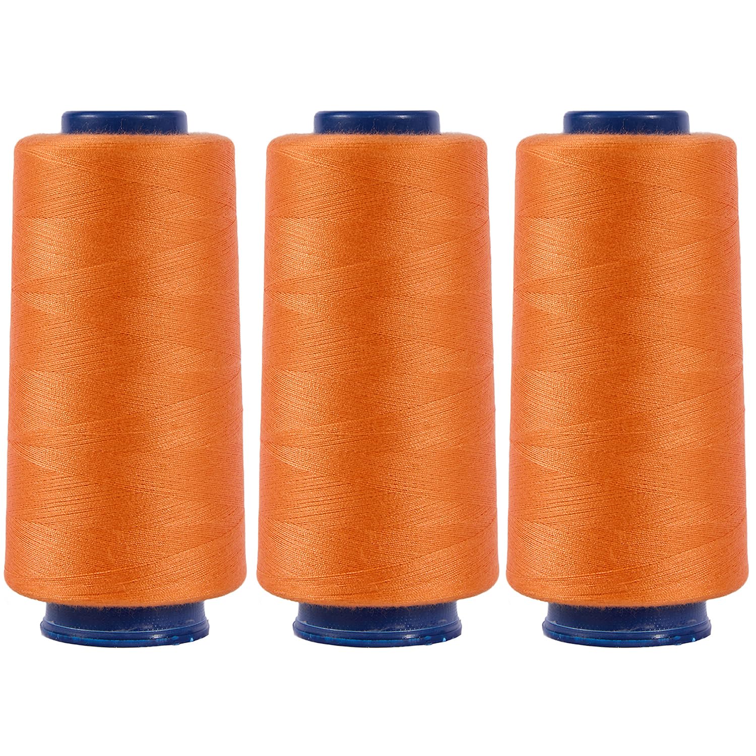 Larger Serger Thread Cones 3 Rolls, 3000 Yards Each Roll Diameter 2.13" Height 4.37" Polyester Pagoda Yarns Sewing Thread Spools 40S/2 for Overlock Quilting (CR016 C680 3P)