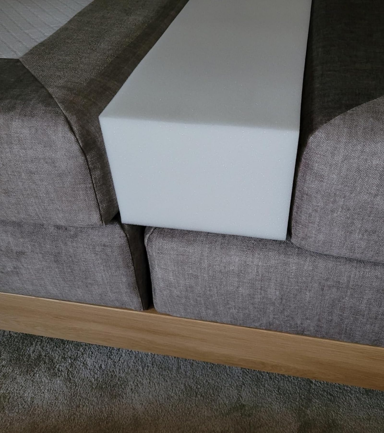 All4All Matratzenverlängerung – Zusatzmatratze - Schaumstoff zuschnitt - Matratzenkeil - Bett Lückenfüller, Matratzenausgleich – Matratzenverbinder - Matratzenverbreiterung - RG25/44-15x20x200cm