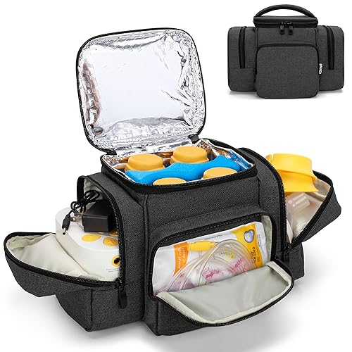 BAFASO Bolsa de extractor de leche portátil compatible con bomba Medela con estilo, bolsa para extractor de leche portátil y piezas adicionales