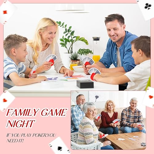 Miniatura 4 de 4 portatarjetas para niños, bandeja de plástico para adultos, bandeja de póquer gratis para niños, juego de actividades para tarjetas familiares de