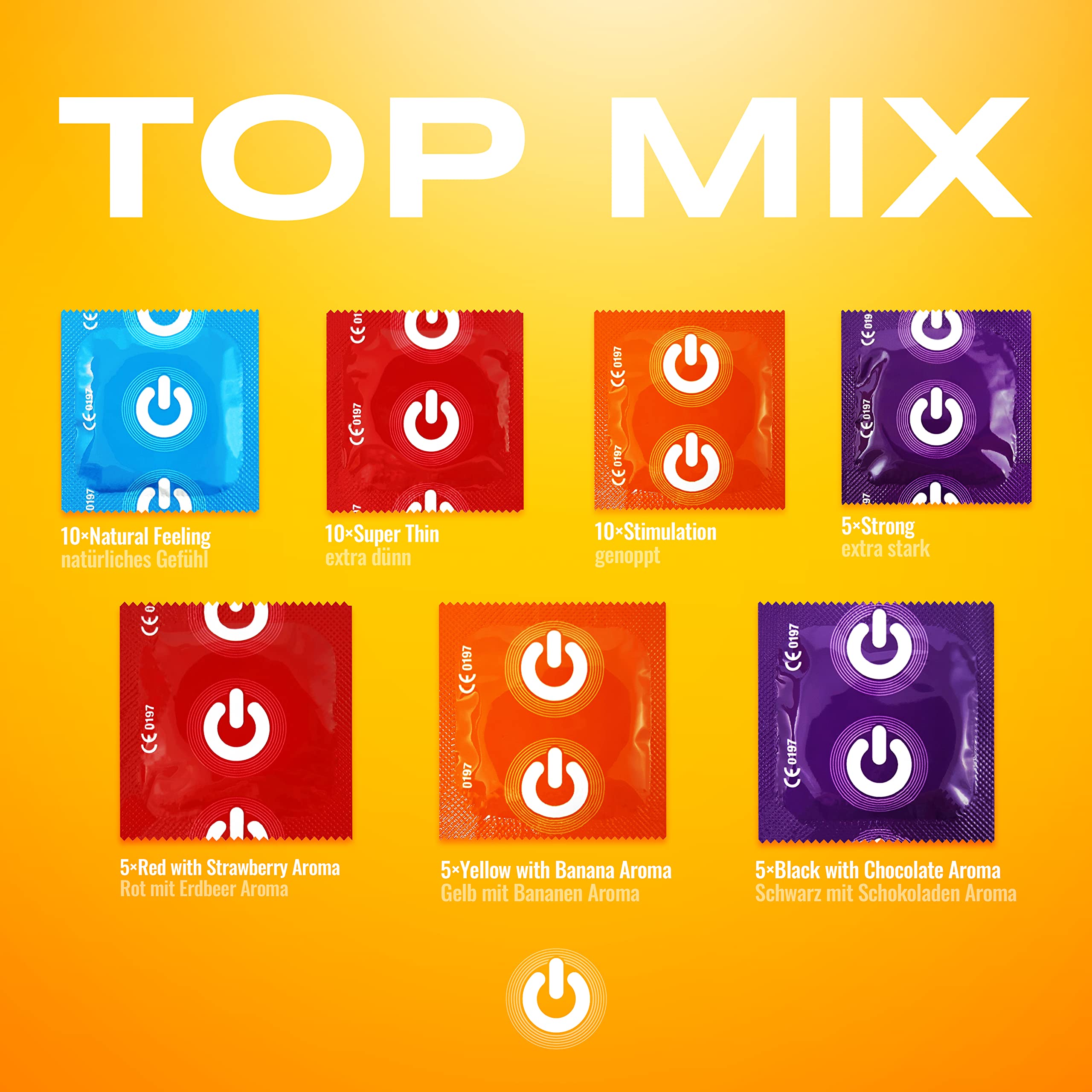 ON Stimolanti larghezza 54 mm confezione da 100 preservativi testurizzati di - Foto 45 di 91