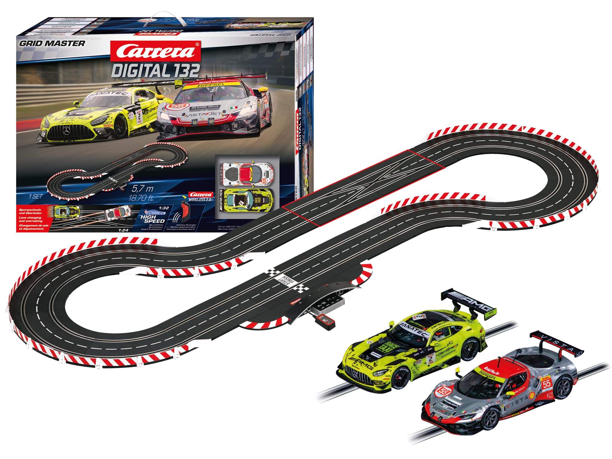 Amazon.com: Carrera Digital 132 Slot Car Race Track Set Grid