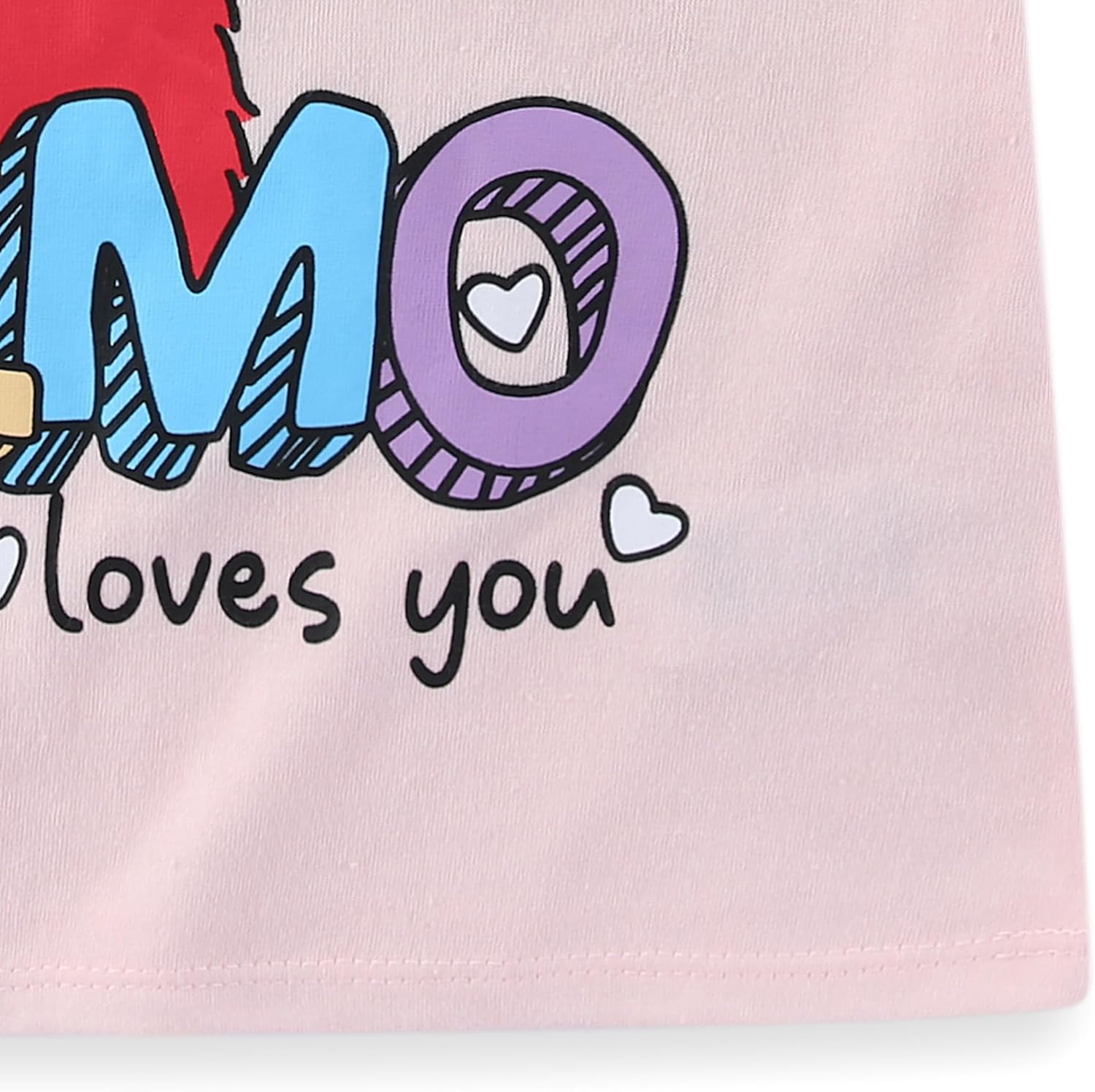 Sesame Street Elmo Girls Short Sleeve T-Shirt and Shorts Set for Toddler and Big Kids