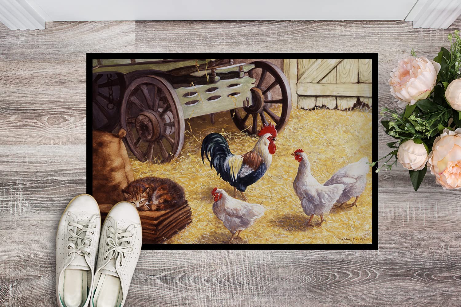 Caroline's Treasures BDBA0339MAT, tappetino per interni ed esterni, 18 x 27 cm, multicolore