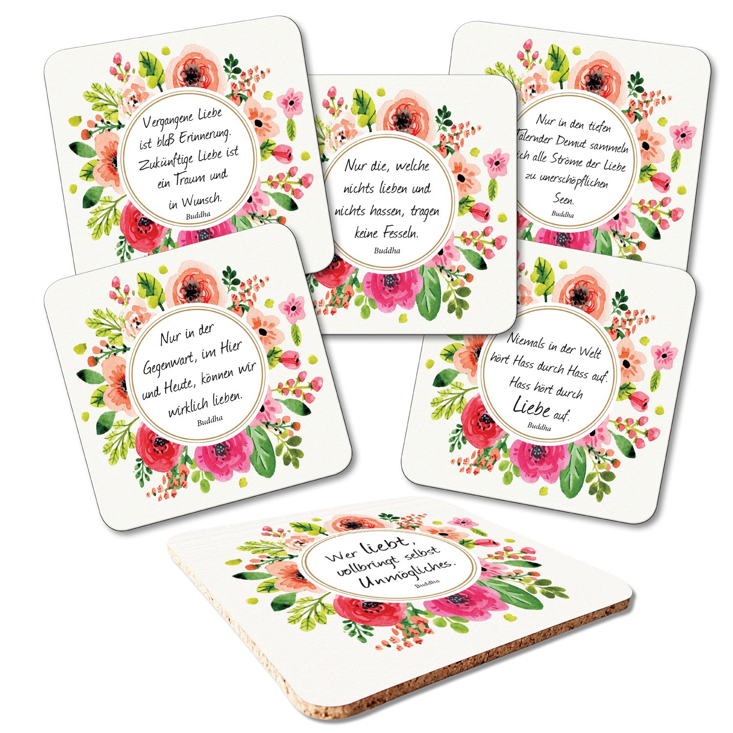 ADDIES &apos Sottobicchiere, 6 Pezzi Set Ostalgie in Scatola