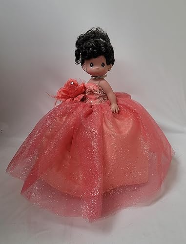 Miniatura 5 de 17" Precious Moment Quinceañera Vinyl Doll con vestido de tul (membrillo anos) ARC8421-20 ~Flamingo~