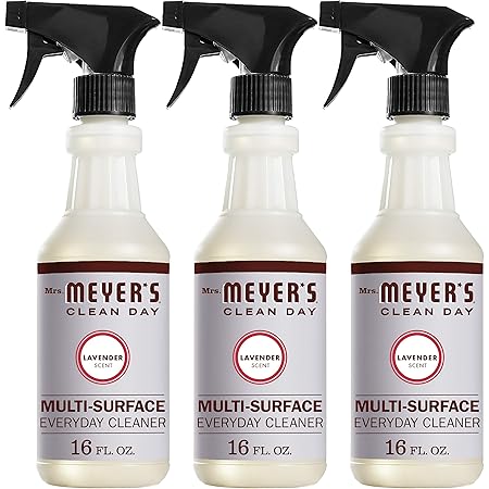 Mrs. Meyer's Clean Day Multi-Surface Everyday Cleaner, Cruelty Free Formula, Lavender Scent, 16 oz- Pack of 3