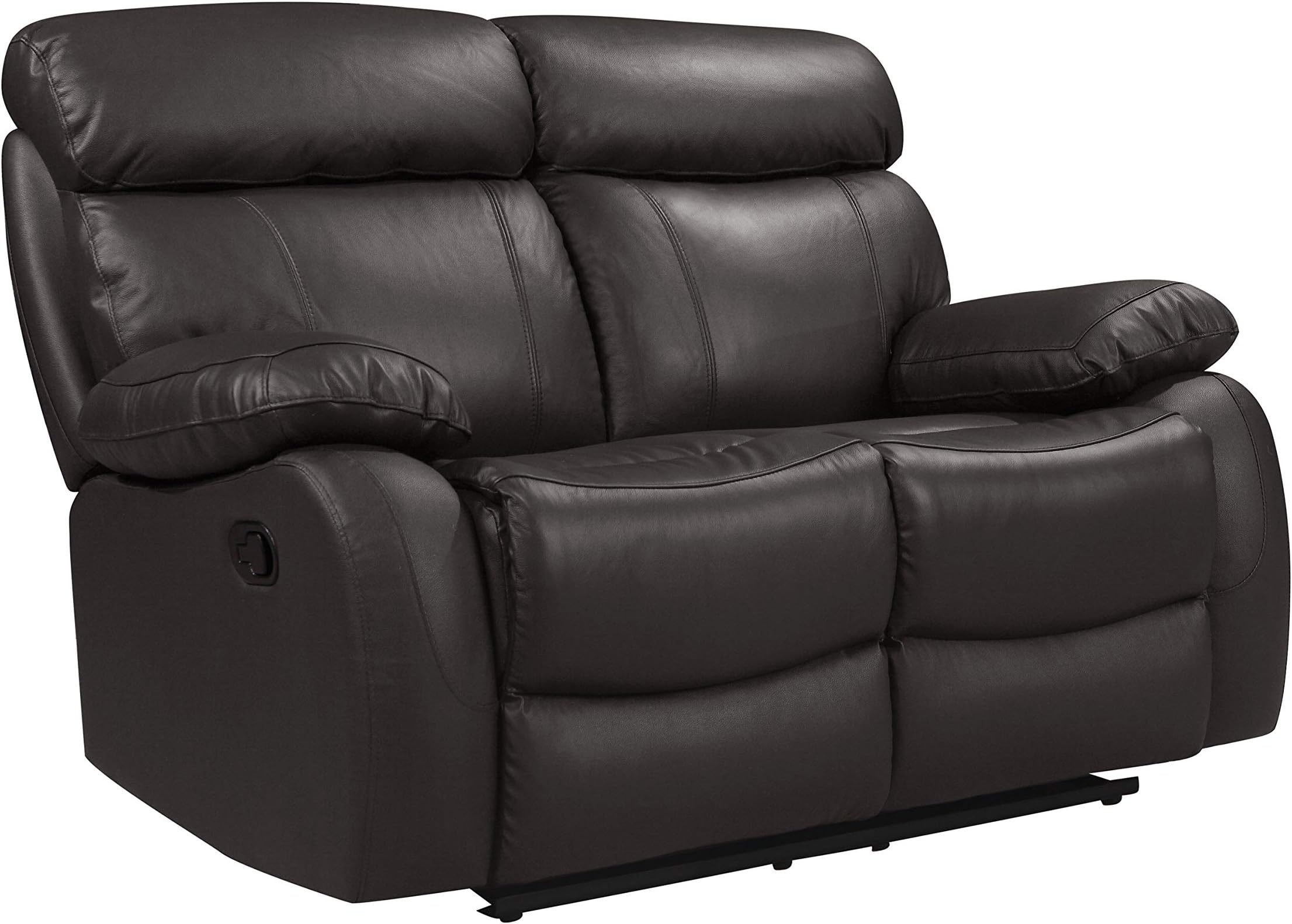 Homelegance Pendu Reclining Loveseat Top Grain Leather Match, Brown