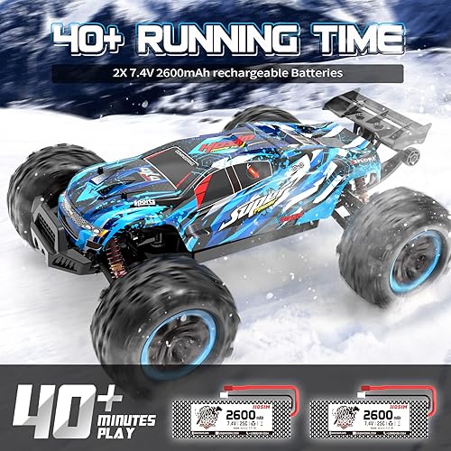 Miniatura 4 de Hosim Coche de control remoto de alta velocidad 110 a 68 KMH y coche de control remoto a escala 110 de más de 48 KMH para adultos y niños