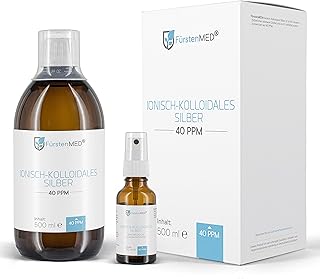 FürstenMED® Kolloidales Silber - Hoch konzentriert 40 PPM - Laborgeprüft & hergestellt in Deutschland ohne Zusatzstoffe (5...