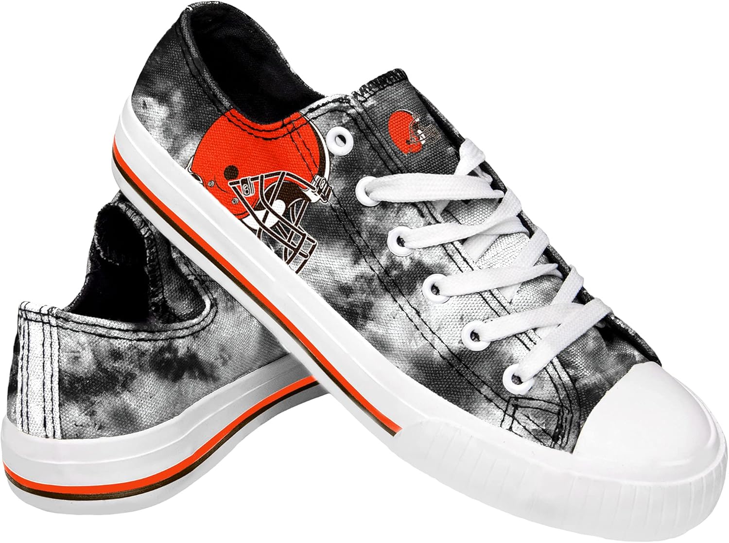 FOCO Cleveland Browns NFL Womens Low Top Tie Dye Canvas Shoes - 10