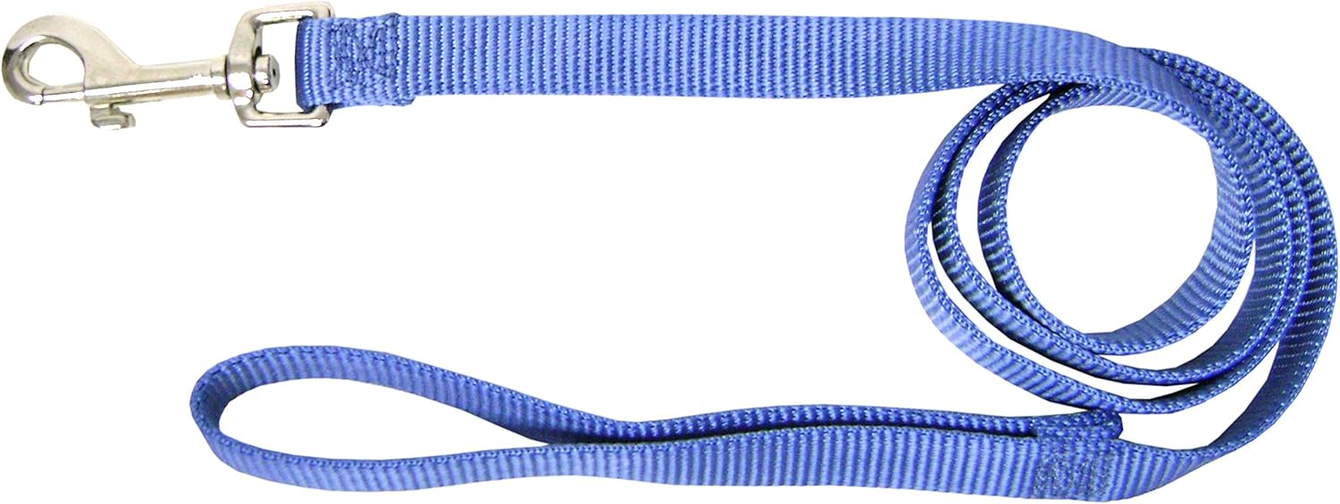 Hamilton Single Thick Deluxe Nylon Lead with Swivel Snap, 5/8-Inch by 4-Feet Long, Berry Blue, 5/8" x 4'