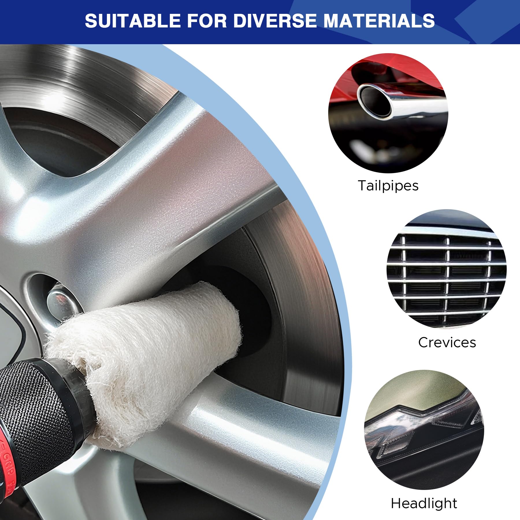 Buffing Wheels Kit - Rust Removal & Polishing -6 Buffing Wheels Kit - Rust Removal & Polishing -6