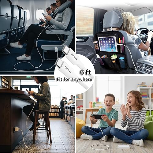 Miniatura 6 de Cable USB C a USB C, cable de carga rápida tipo C PD de 60 W para iPhone serie 1716, iPad mini 6, cable de alimentación USBC a USB-C para iPhone 17