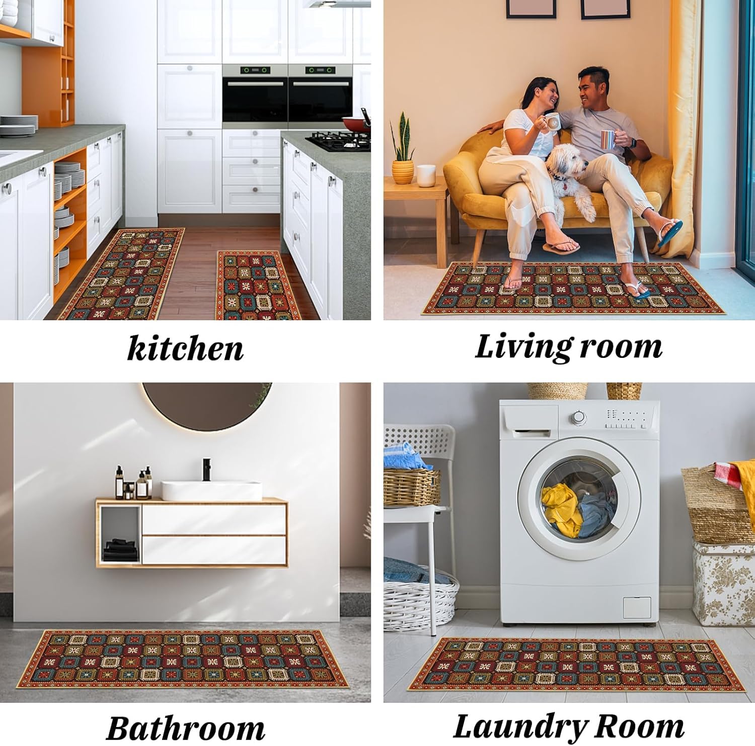 KRLZ Kitchen Rug Set - Non-Slip & Anti-Fatigue -7 KRLZ Kitchen Rug Set - Non-Slip & Anti-Fatigue -7