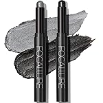 FOCALLURE 2 Pcs Cream Eyeshadow Stick,Brightener Eyeshadow Pencil Crayon,Highlighter Eye Shadow Stick Sets with Crease-proof Formula,Long Lasting Waterproof Eye Shadow Make Up,Smoky-night