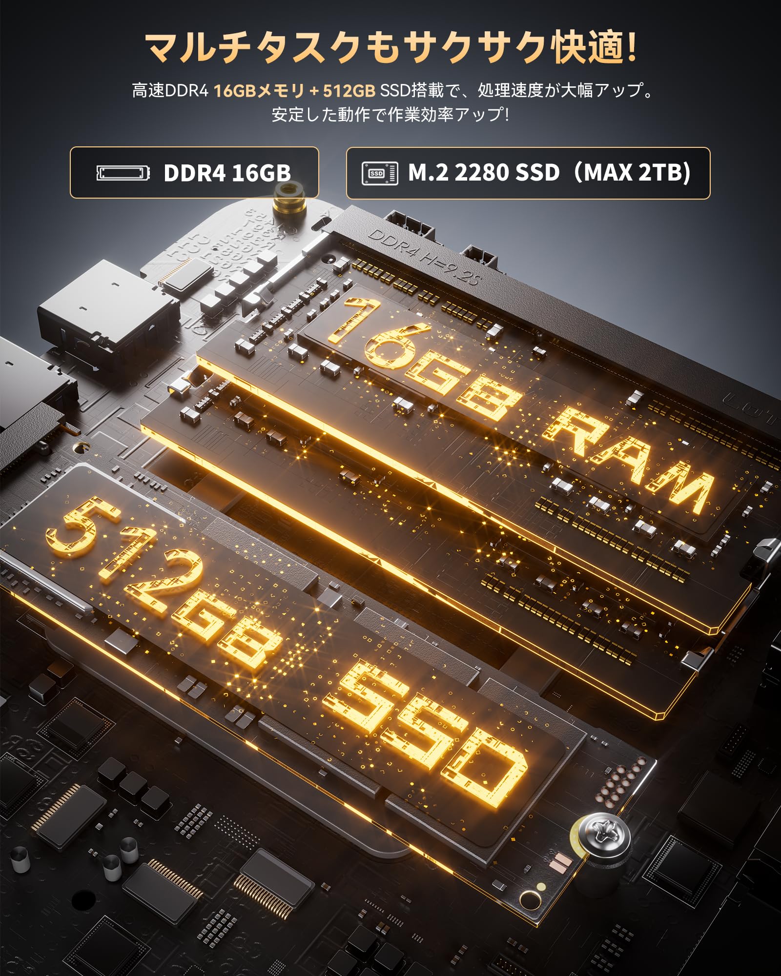 ミニpc n95 2023新版 最大3.4GHz 16GB 512GB SSD Amazon.co.jp: ミニpc 最新第12世代 n95 ミニpc動作より安定