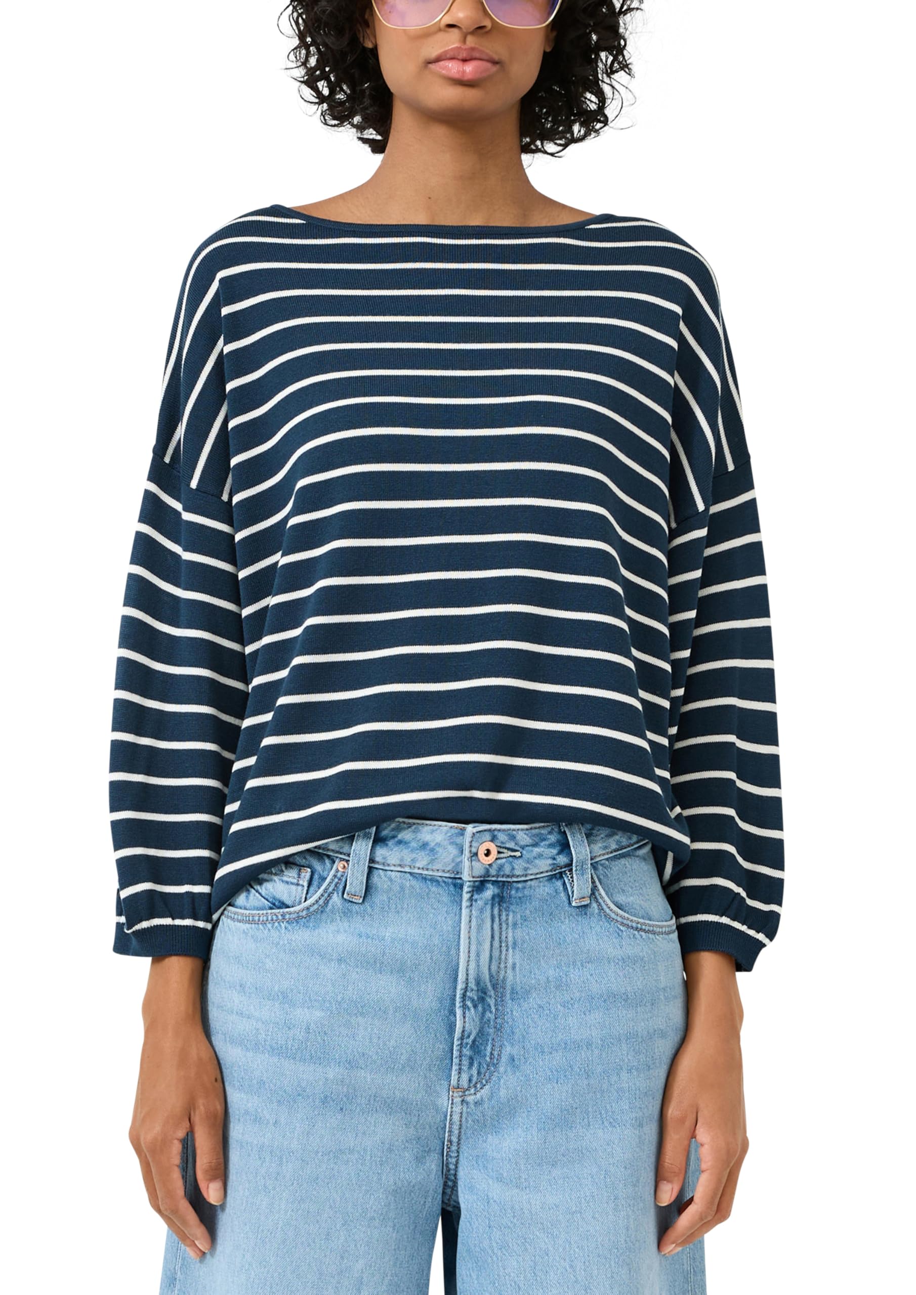 QS Leichter Strickpullover aus Viskosemix