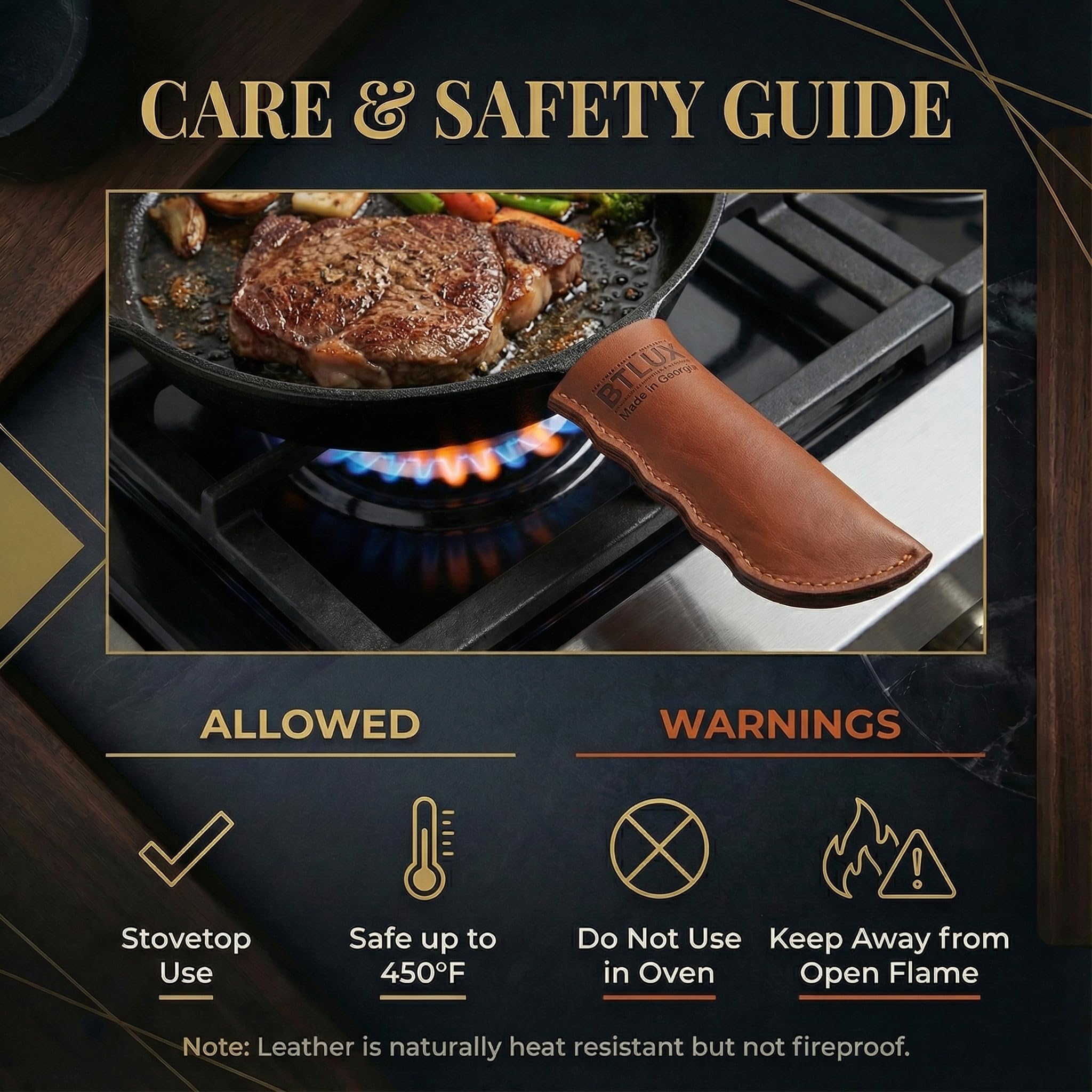 Amazon.com: Made in Georgia - Cast Iron Handle Cover- Extra Thick