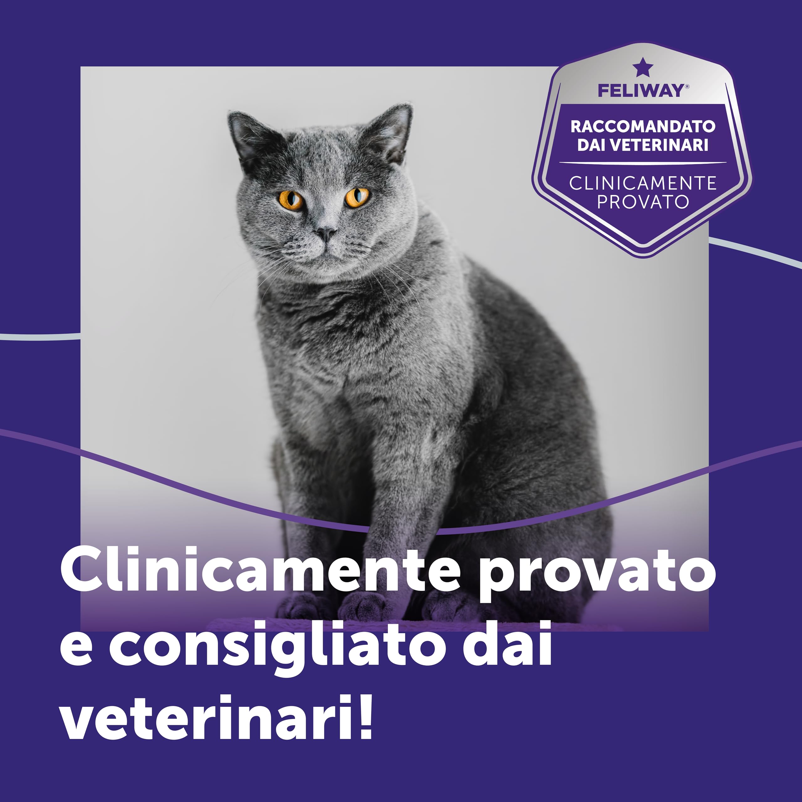 FELIWAY Optimum 3x30 Giorni di Ricariche Calmanti per Diffusore di Feromoni, Confezione da 3x48 ml – Aiuta a Risolvere Tutti i segni Comuni di Stress nei Gatti e Gattini, Raccomandato dai Veterinari