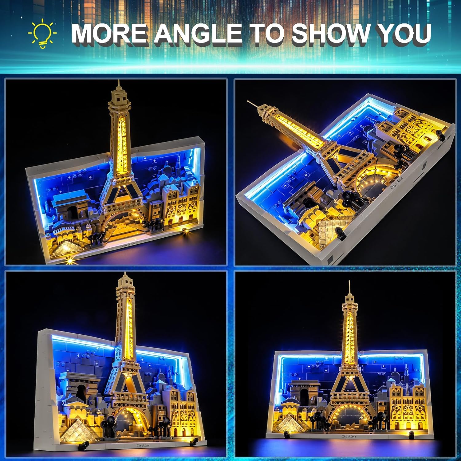 Light Kit for Lego Paris City of Love 21064 Set, Compatible with Lego 21064 Building Blocks Model(Not Include Blocks Set)