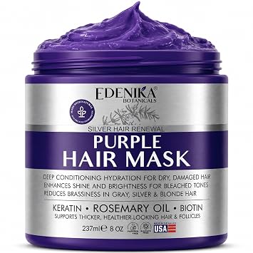 Rosemary Purple Hair Mask Deep Conditioner for Blonde, Gray & Silver Hair