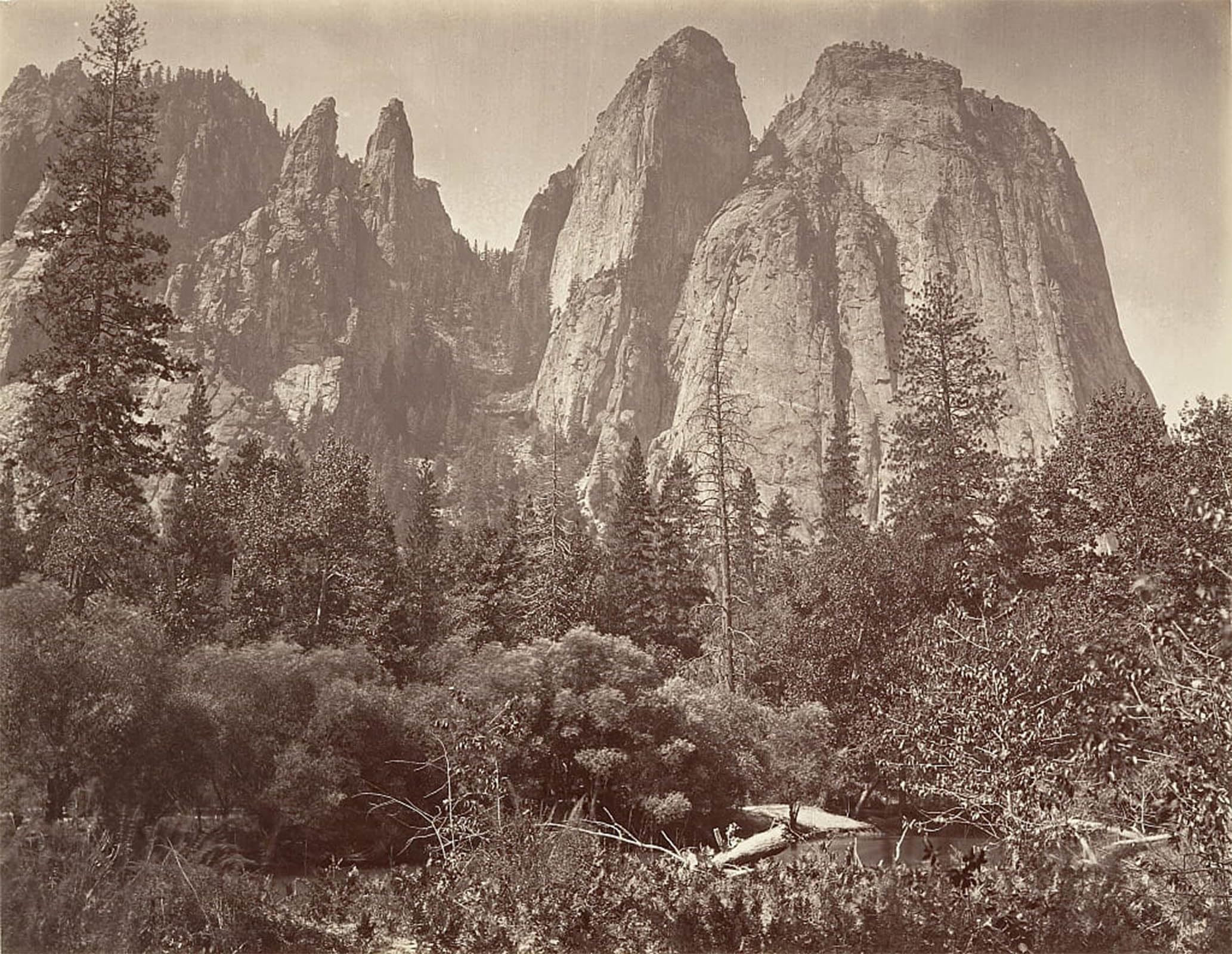 ARTXLXXBN Famous Print Painting Colorful Art Print Cathedral Rocks and Spires by Carleton E. Watkins. Canvas Art Decorations for Home Decor 60x90cm