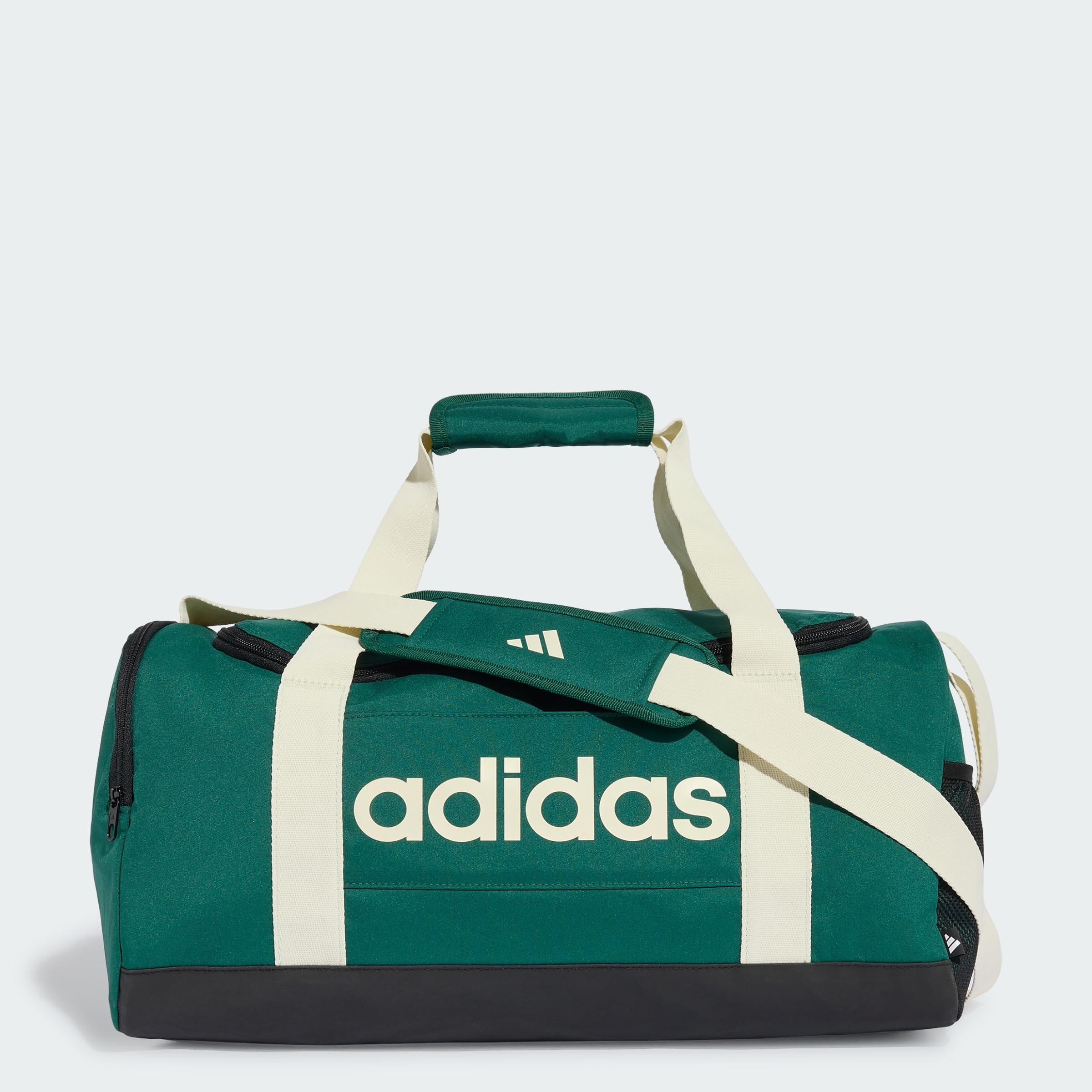 adidas Unisex - Adulto Essentials Linear Duffel Bag Duffel_Bag, collegiate green/ivory, S
