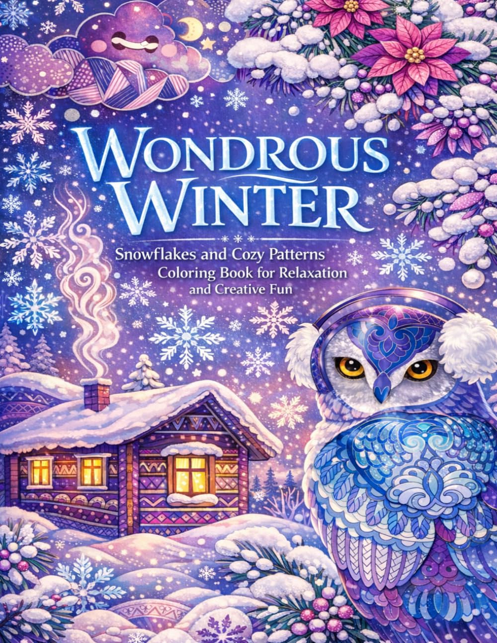 Wondrous Winter Snowflakes and Cozy Patterns Coloring Book for Relaxation and Creative Fun