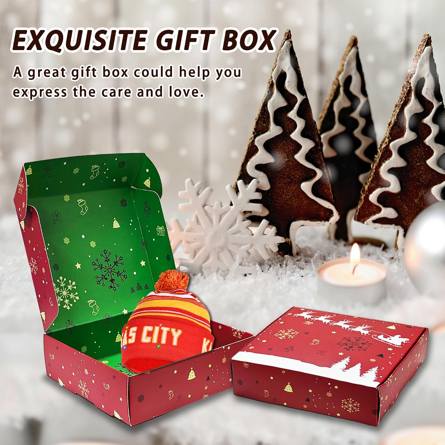 Vintage Classic Skull Cap Beanie with LED Hat Cuffed Winter Hat Knit Comes Gifts for Men Women Fans - Image 5