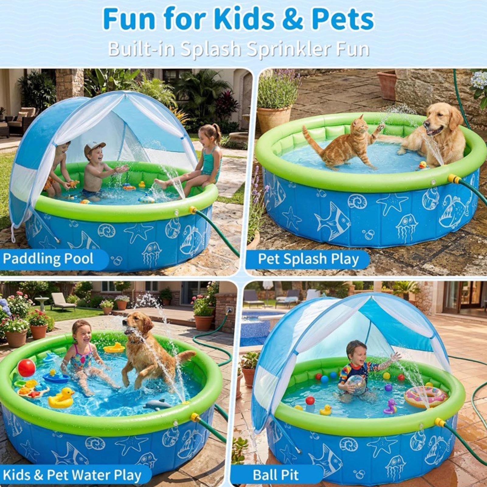 Pool für Garten, Terrasse, Park, Strand, Camping, Reisen und Spiele im Freien