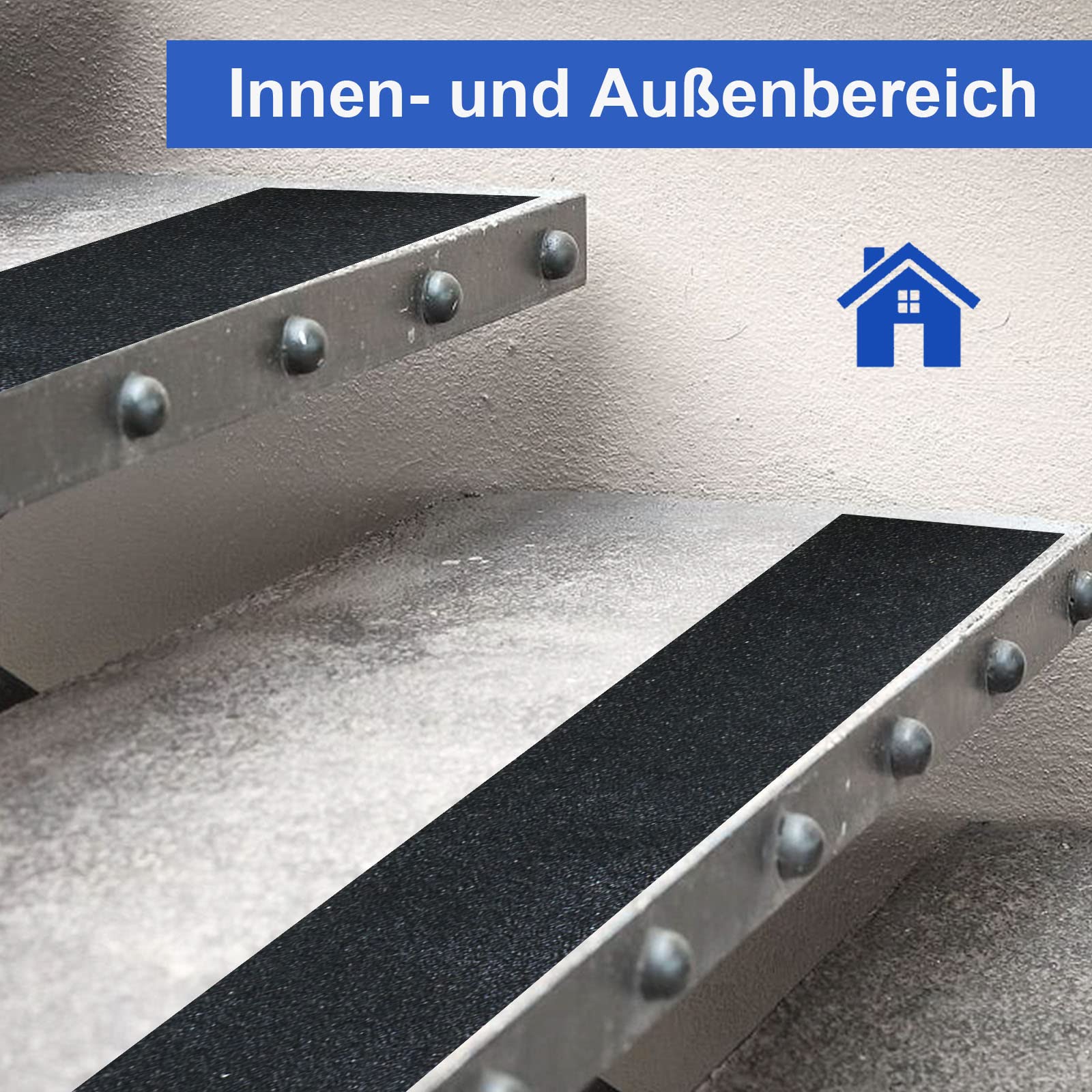 BOMEI PACK Bande Adhésive Antidérapante Noire 15 Cm X 10 M - Haute Traction Pour Escaliers Intérieur Extérieur