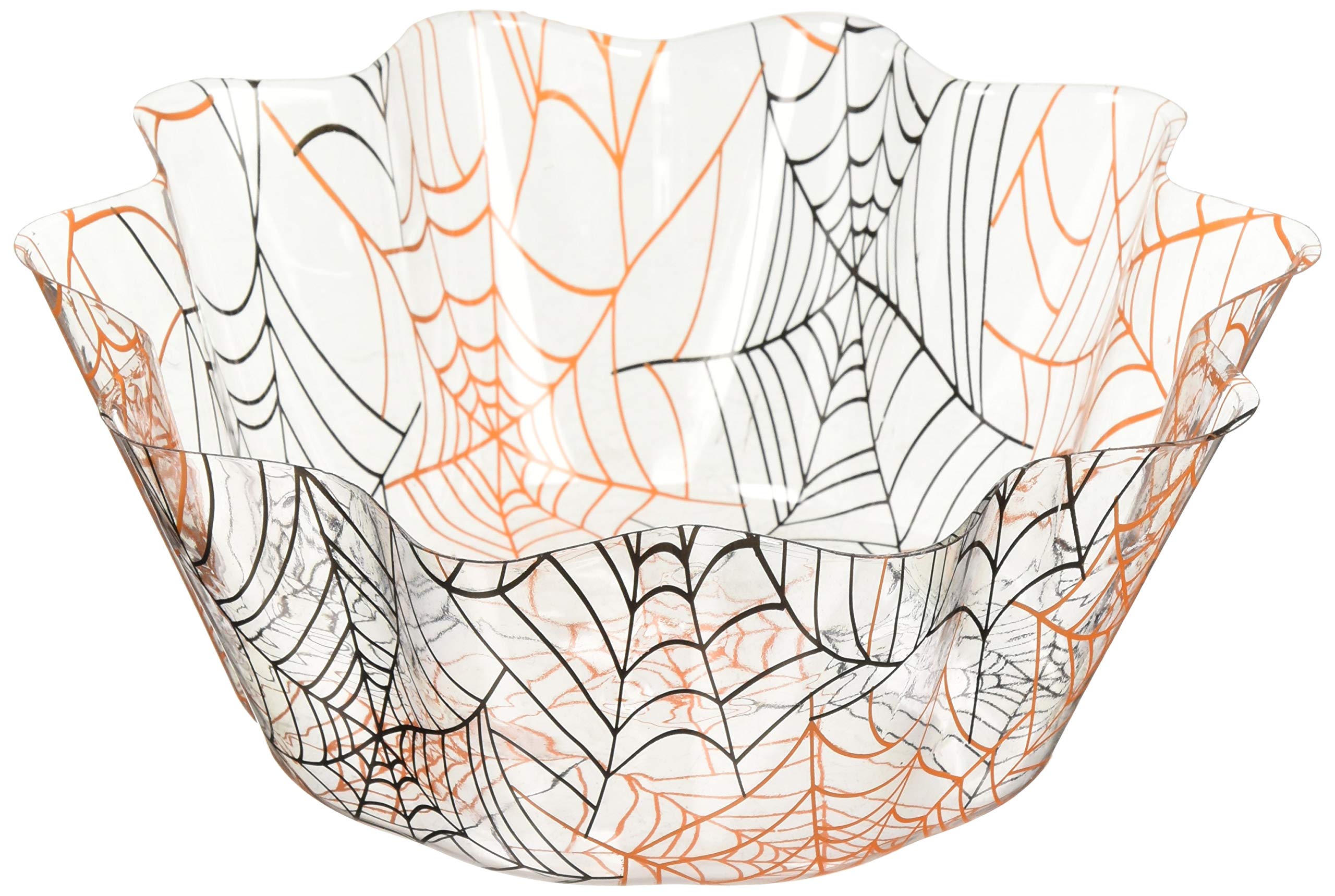 Creative Converting Spider Webs Fluted Bowl Party Supplies, Multicolor