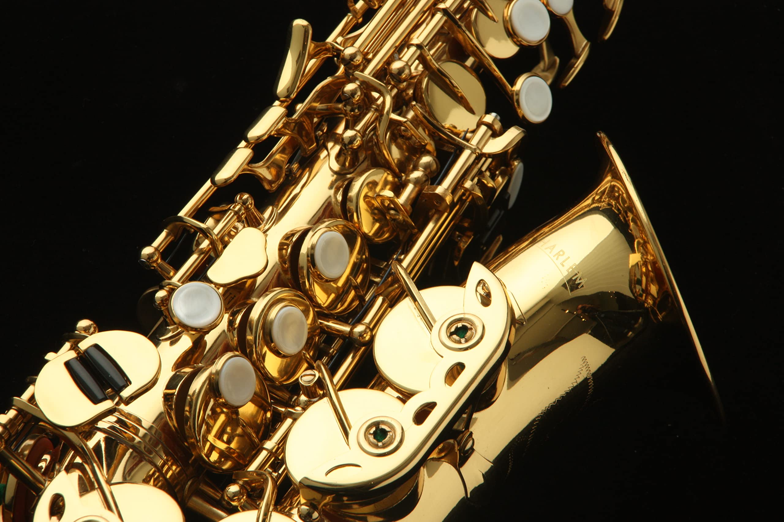 Saxo soprano Curvo Harlem SSC-310 Nuovo! Con astuccio leggero